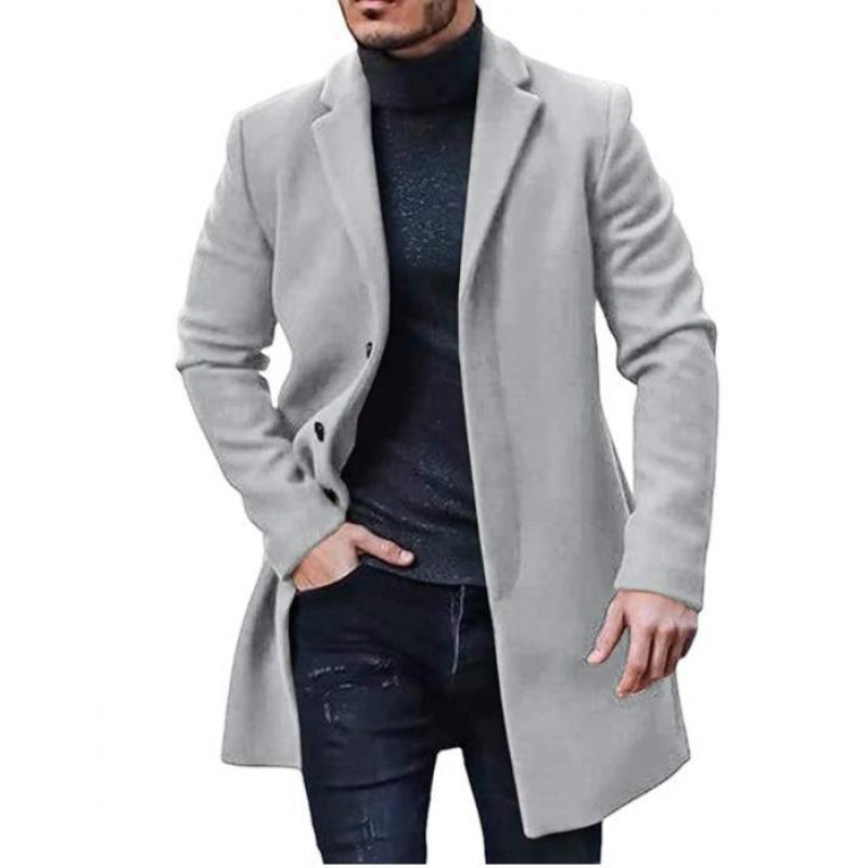 Herren eleganter Wintermantel mit modernem Schnitt Aliams
