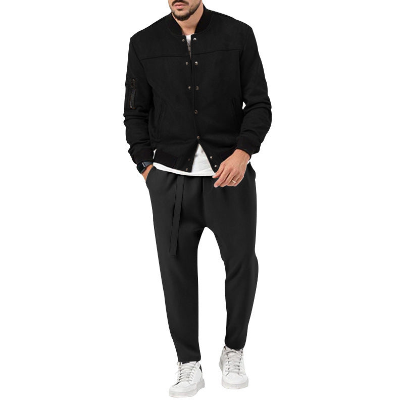 Herren Bomberjacke aus luxuriösem Wildleder mit praktischen Reißverschlusstaschen und eleganten Akzenten Aliams