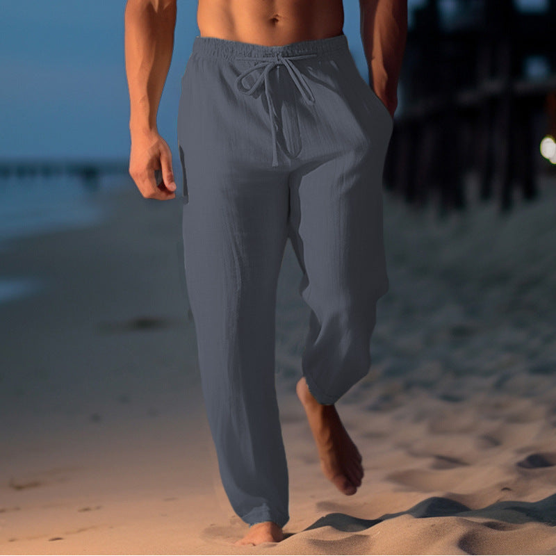 Herren atmungsaktive Strandhose mit verstellbarem Bund Aliams