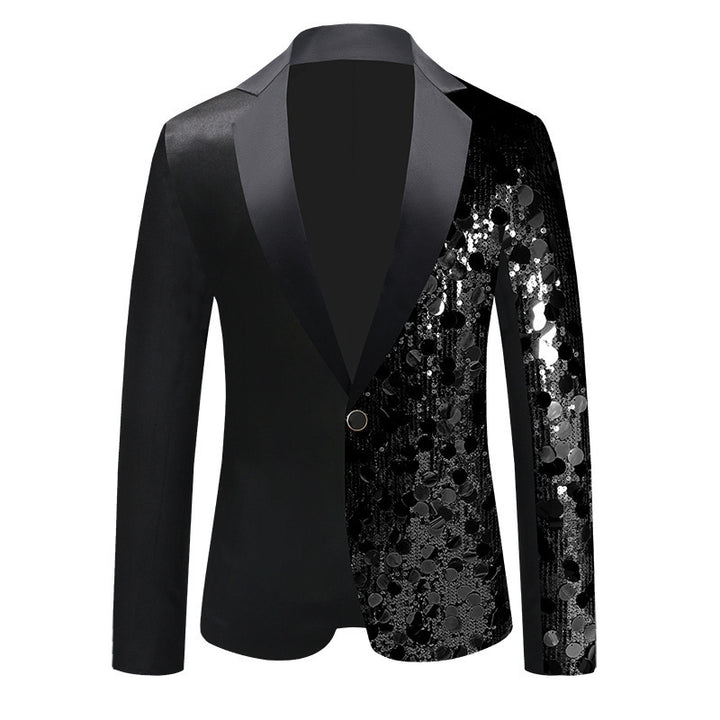 Herren Glitzernder Smokingblazer mit asymmetrischem Design Aliams
