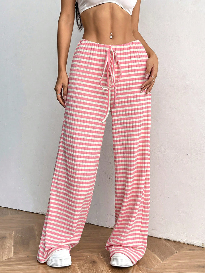 Damen komfortable Relaxhose mit weitem Schnitt und verstellbarem Kordelzug Aliams