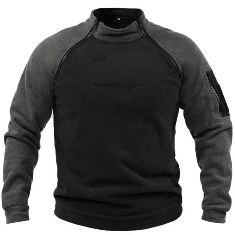 Herren funktioneller Fleece-Pullover mit hohem Kragen Aliams