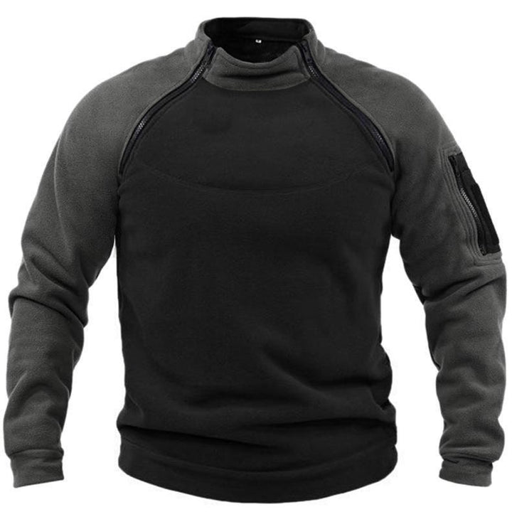 Herren funktioneller Fleece-Pullover mit hohem Kragen Aliams