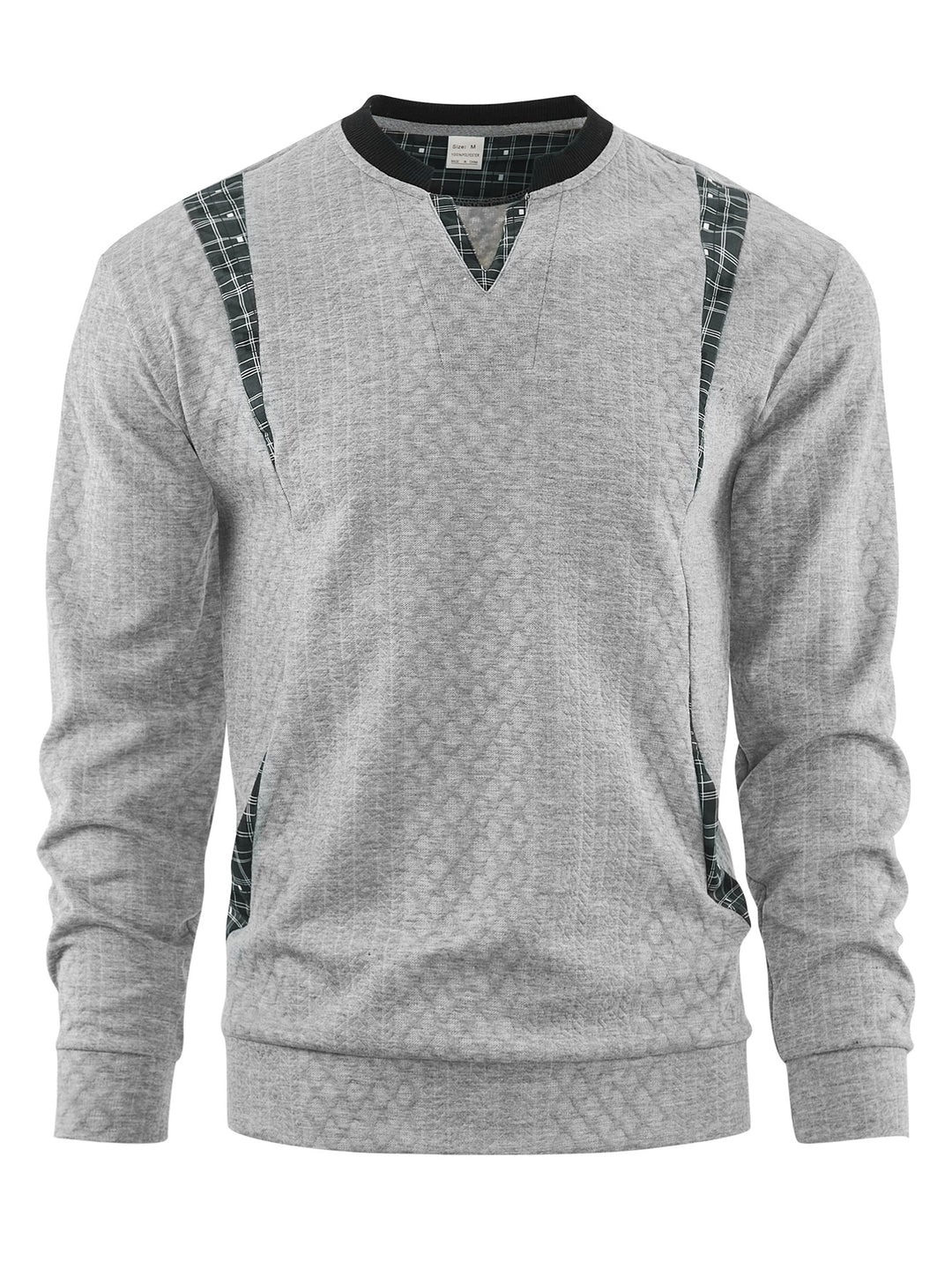 Herren Strickpullover mit modischen Karoelementen Aliams