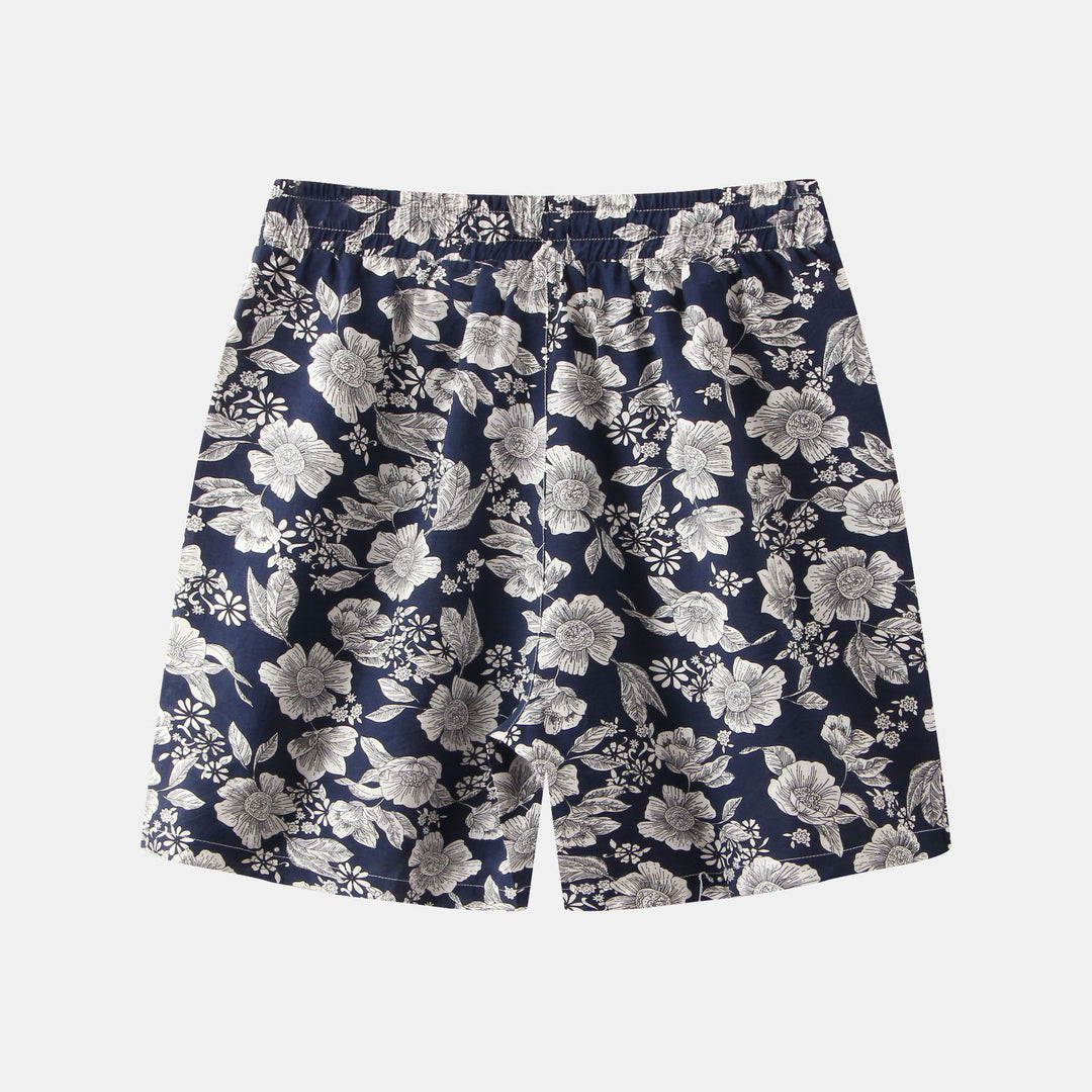 Herren Badeshorts mit floralem Motiven und elastischem Bund Aliams