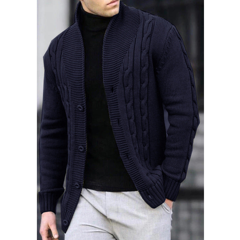 Herren Strickjacke mit modernen Zopfdesign Aliams