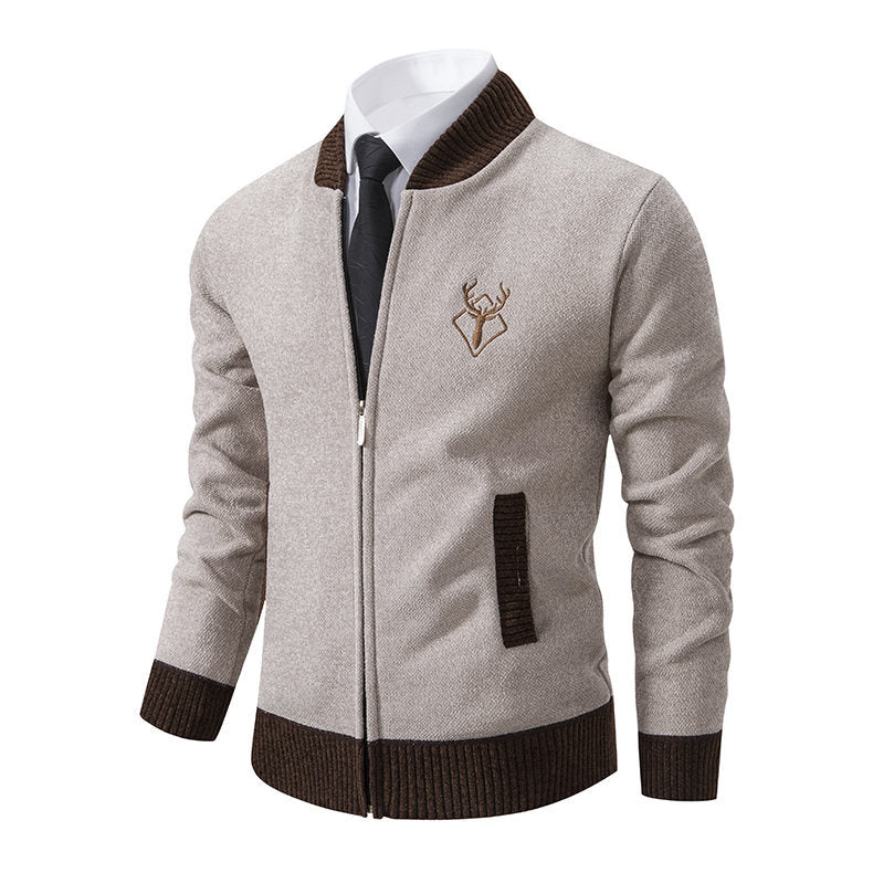 Herren sportive Strickjacke mit Reißverschluss und stilvollem Detail Aliams