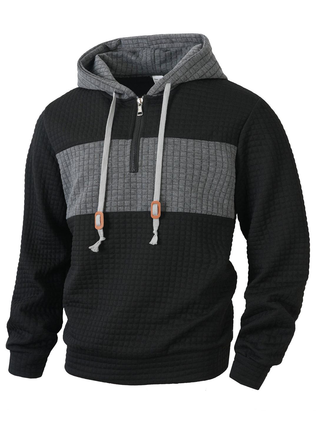 Herren Hoodie mit 1/4-Reißverschluss und strukturiertem Design Aliams