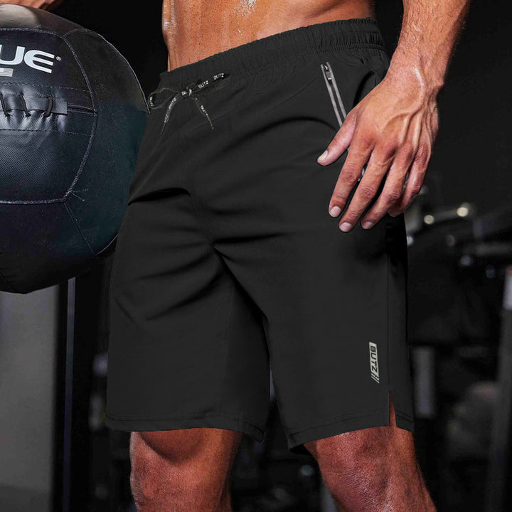 Herren Sportshorts mit seitlichen Reißverschlusstaschen und elastischem Bund Aliams