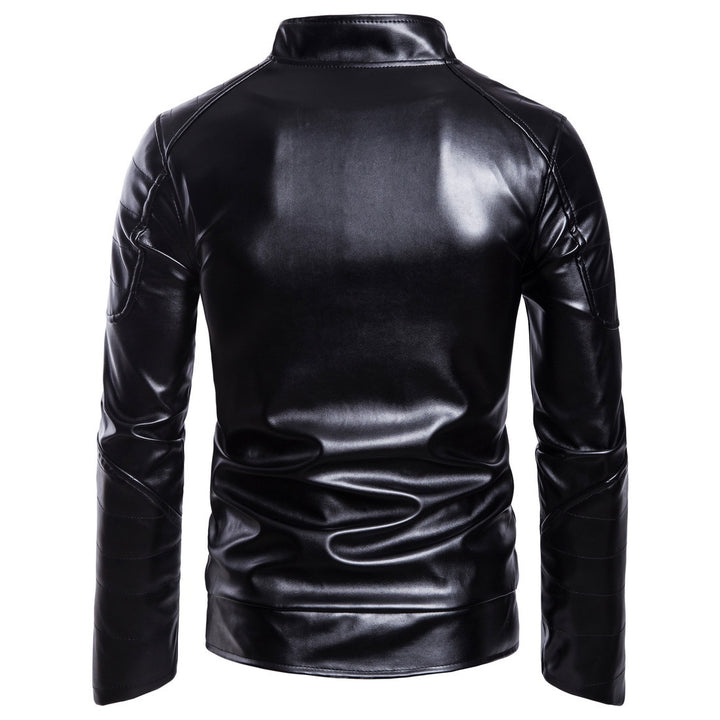 Herren stylische gesteppte Lederjacke Aliams