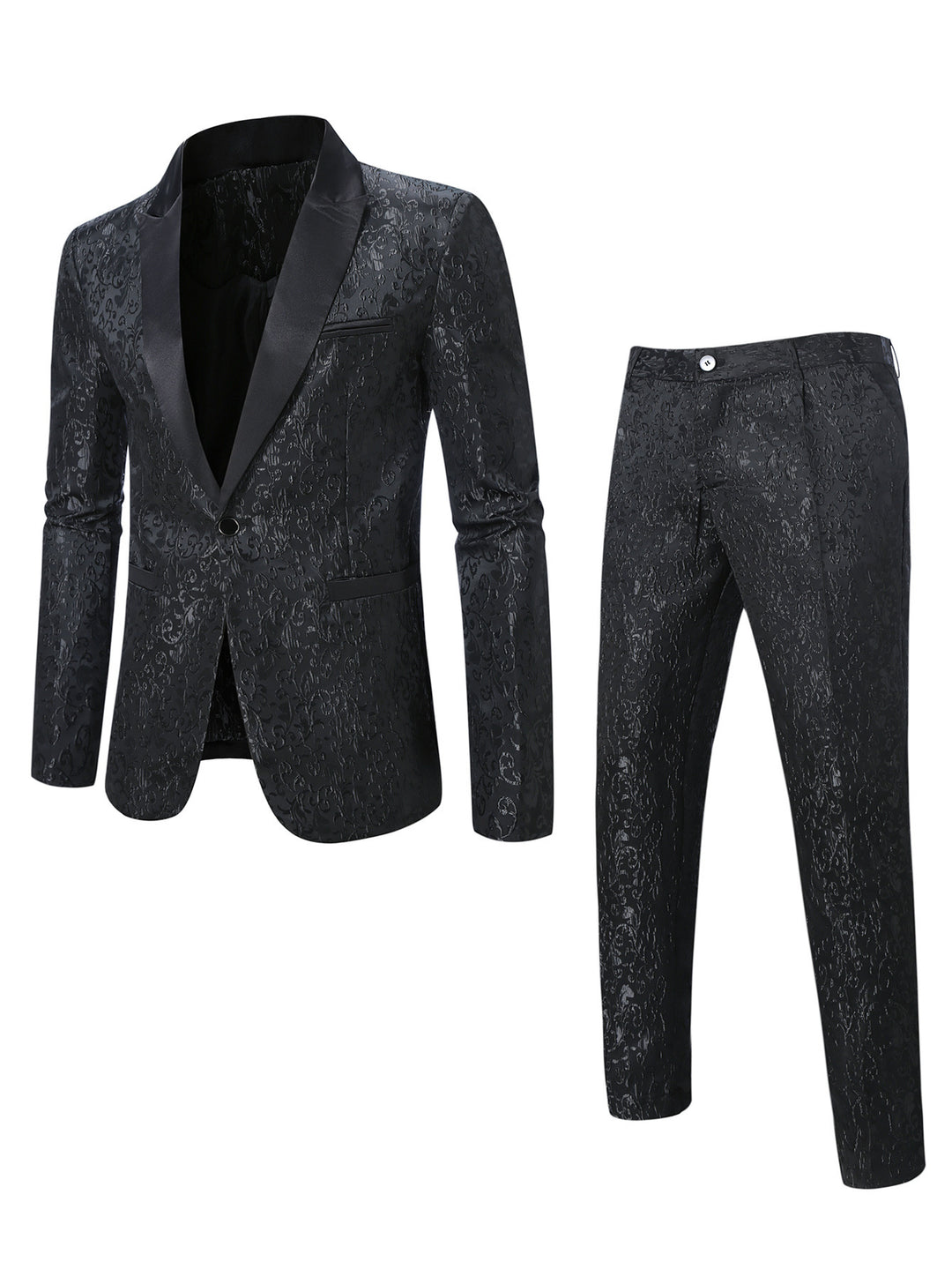 Herren elegantes Anzugset mit dekorativem Muster Aliams