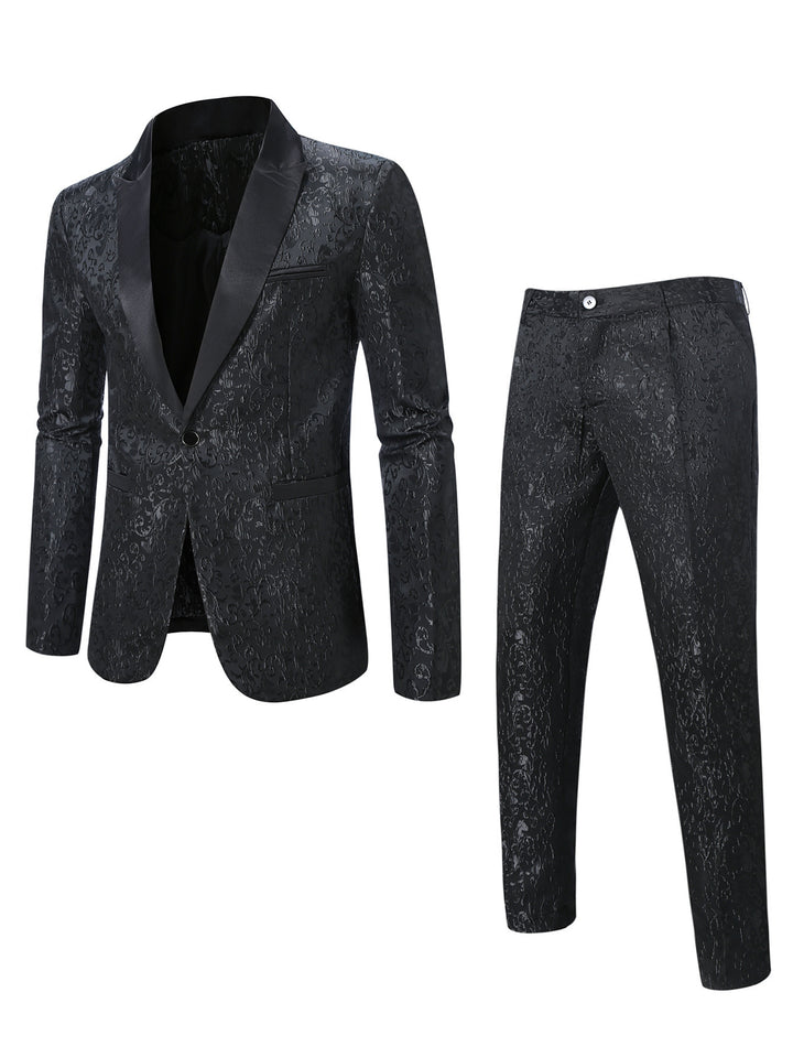 Herren elegantes Anzugset mit dekorativem Muster Aliams