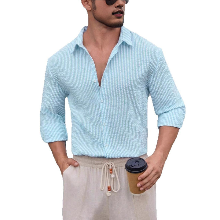 Herren Hemd mit schmalen Streifen Aliams