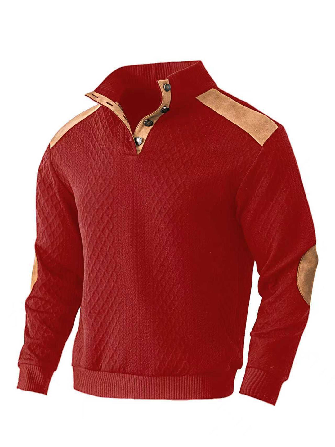 Herren Strickpullover mit einzigartigem Stehkragen und modischen Details Aliams