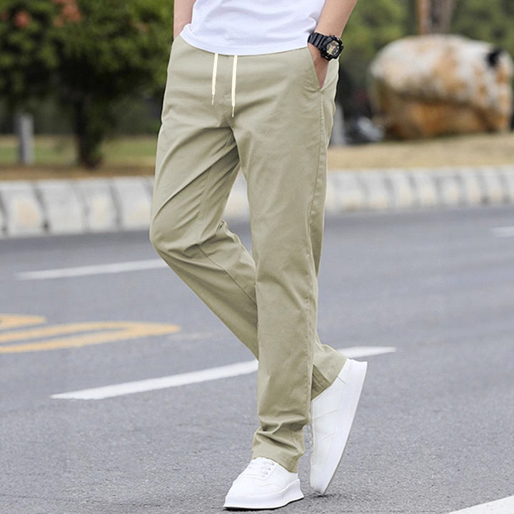 Herren bequeme Freizeithosen mit elastischem Bund und praktischen Seitentaschen Aliams