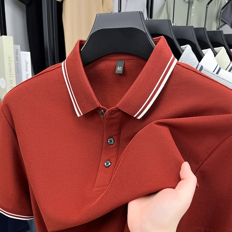 Herren sportliches Poloshirt mit strukturiertem Piqué-Stoff und modernem Kragen Aliams