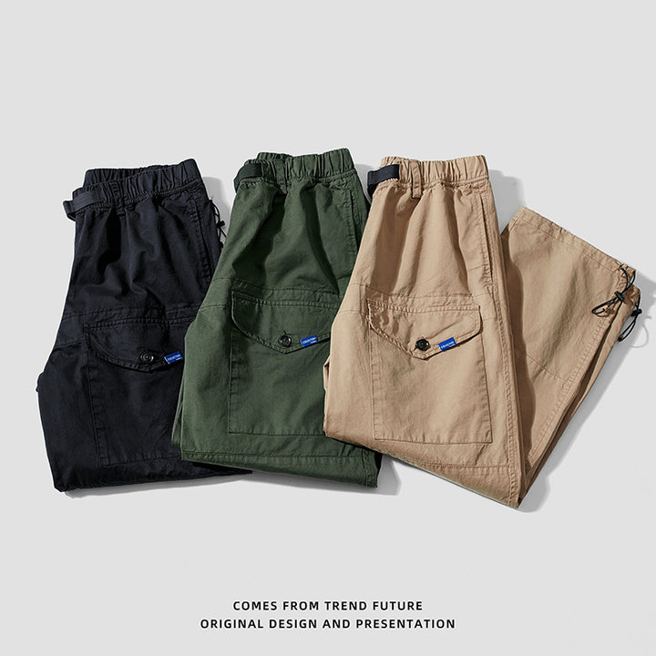 Herren Cargo-Hose mit verstellbarem Bund und praktischen Taschen Aliams