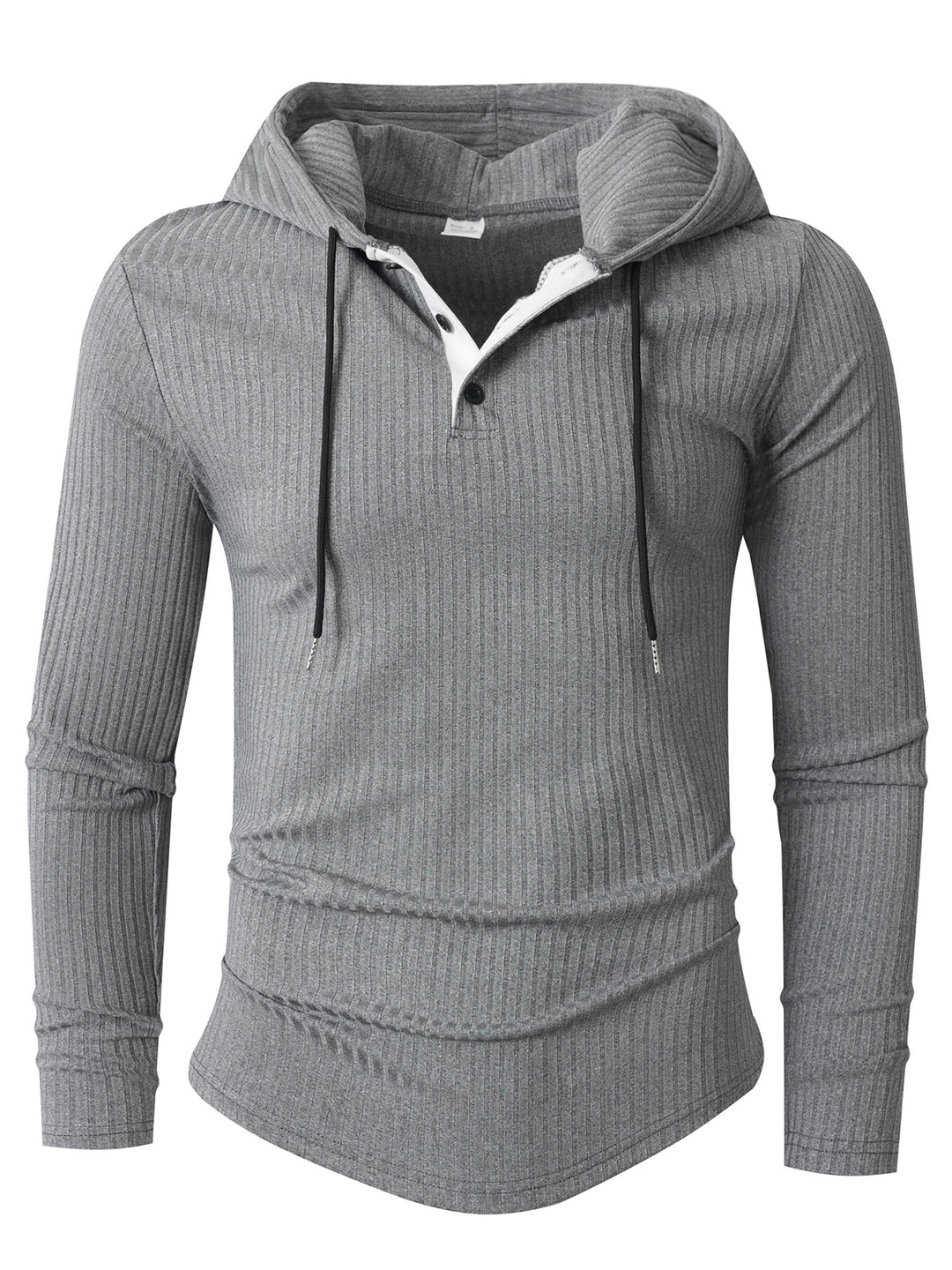 Herren Sportlicher Langarm-Hoodie mit strukturierter Oberfläche Aliams