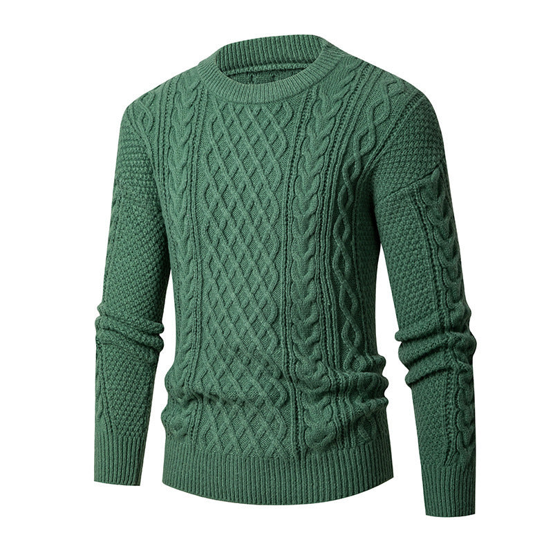 Herren Grobstrickpullover mit modischem Zopfmuster Aliams