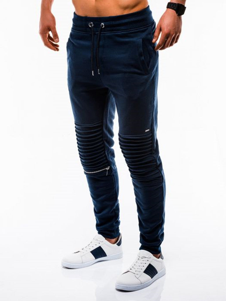 Herren Jogginghose mit modischem Rippdesign und elastischem Bund Aliams