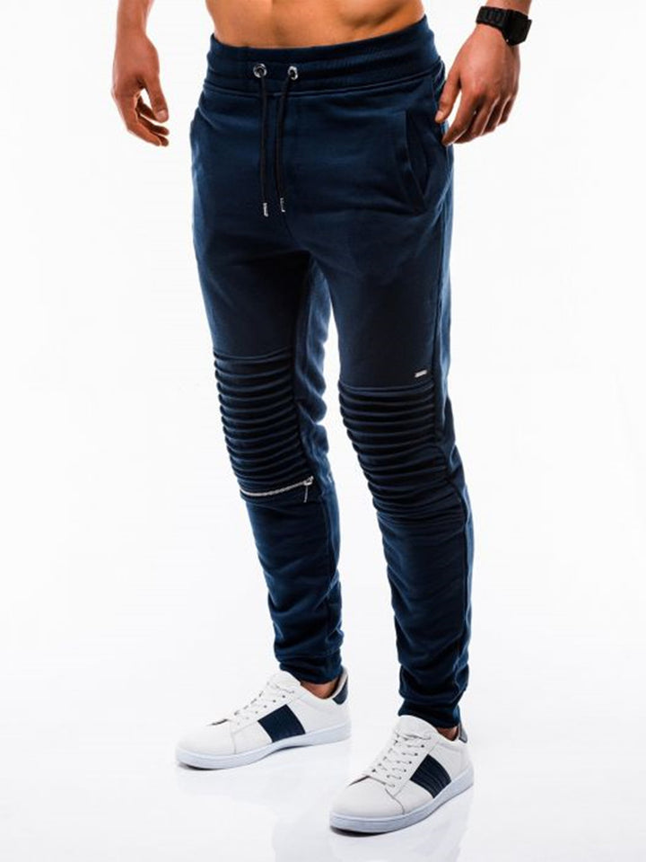 Herren Jogginghose mit modischem Rippdesign und elastischem Bund Aliams