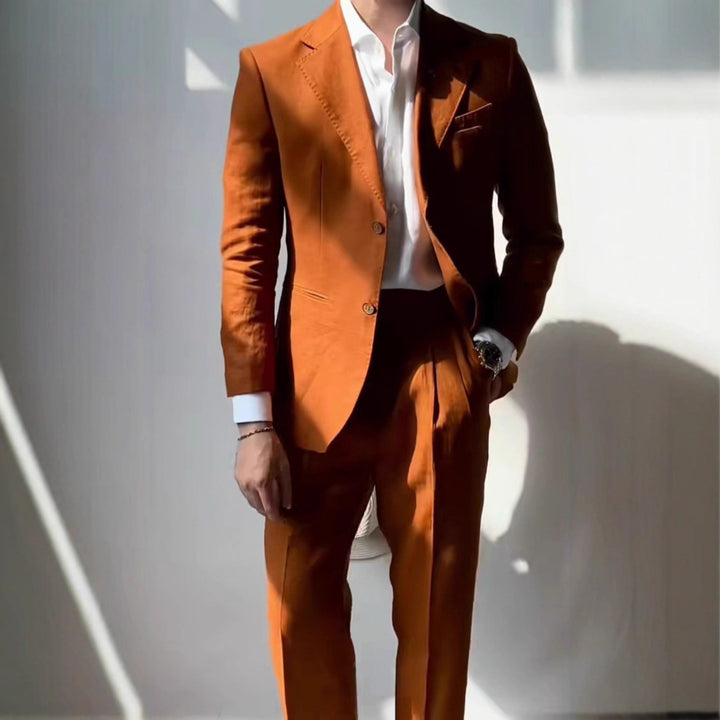 Herren eleganter Anzug mit strukturiertem Gewebe und modernem Schnitt Aliams