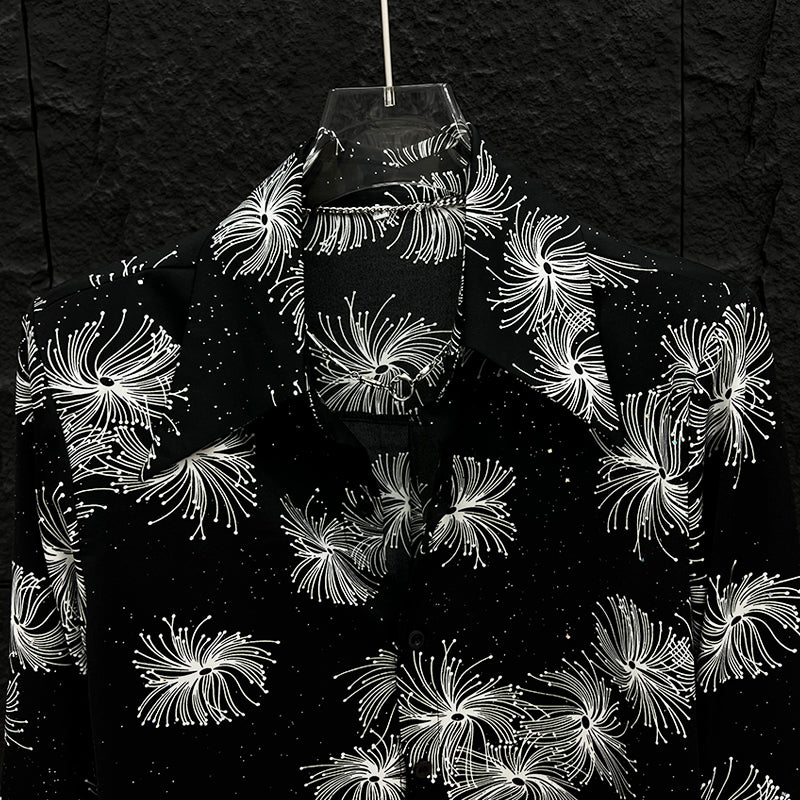 Herren elegante Stickereihemd Aliams