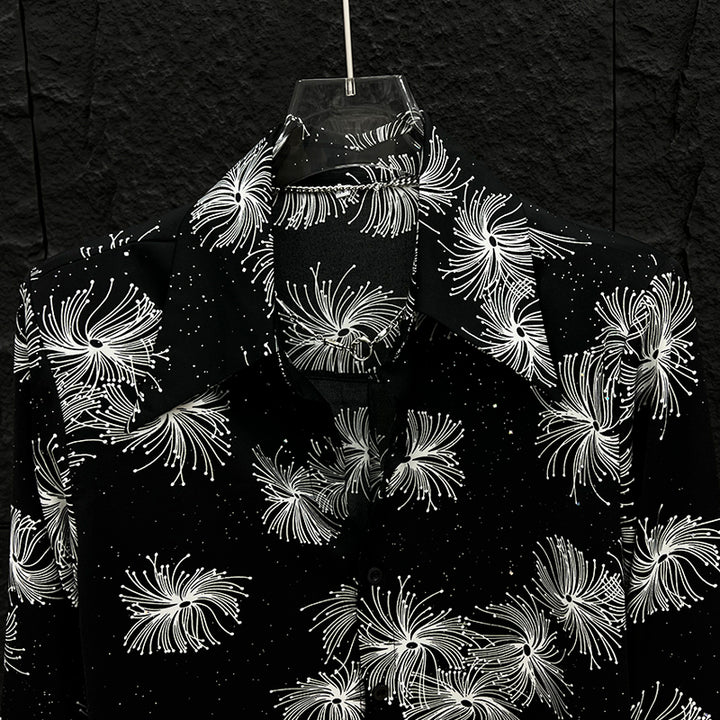 Herren elegante Stickereihemd Aliams