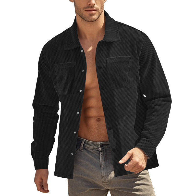 Herren Corduroy Freizeithemden Aliams