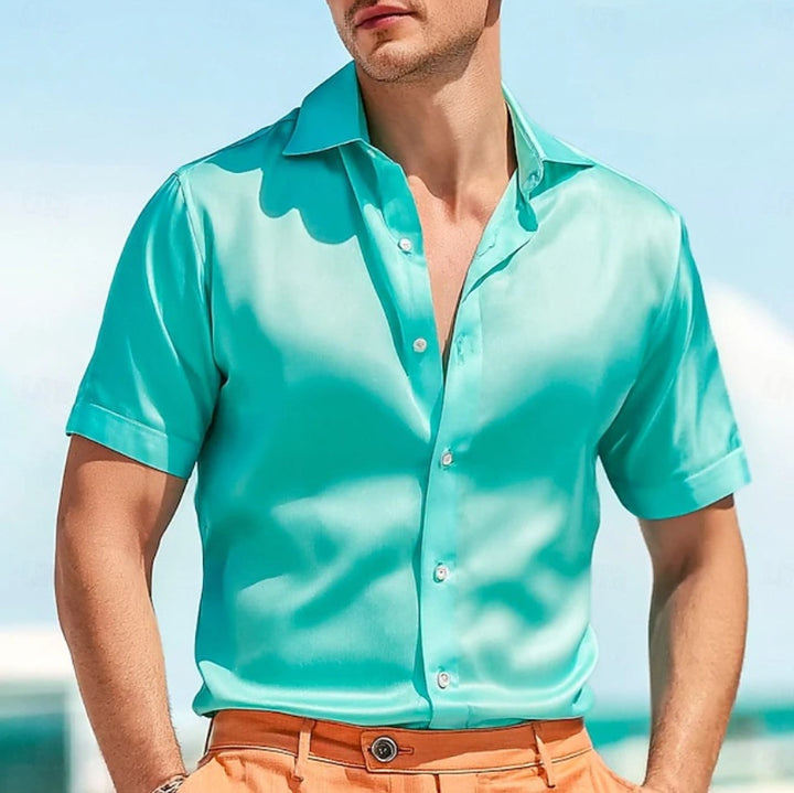 Herren Kurzarmhemd aus hochwertigem, leichtem Material mit frischem Schnitt Aliams