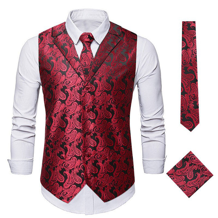 Herren elegante Weste mit Paisley-Muster Aliams