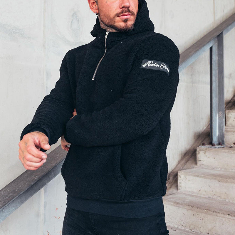 Herren Fleece-Hoodie mit Kängurutasche von Aliams