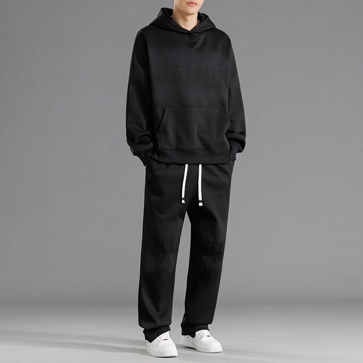 Herren Freizeit-Loungewear-Set mit entspannter Passform und kreativen Baum-Print Aliams