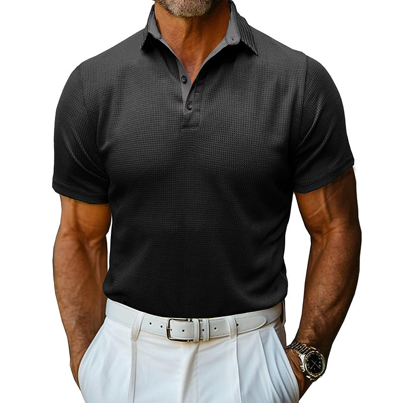 Herren Sportliches Poloshirt mit atmungsaktiven Mesh-Eigenschaften und elegantem Kragen Aliams