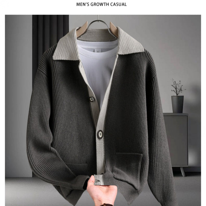 Damen entspannte Strickjacke mit innovativem Schnitt und praktischen Taschen Aliams