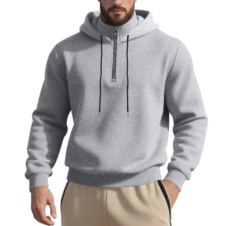 Herren Sweatshirt mit Reißverschluss und hohem Kragen Aliams