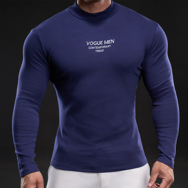 Herren Hochgeschlossenes Langarmshirt Aliams