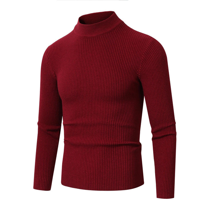 Herren eleganter Rollkragenpullover mit feiner Rippstruktur Aliams