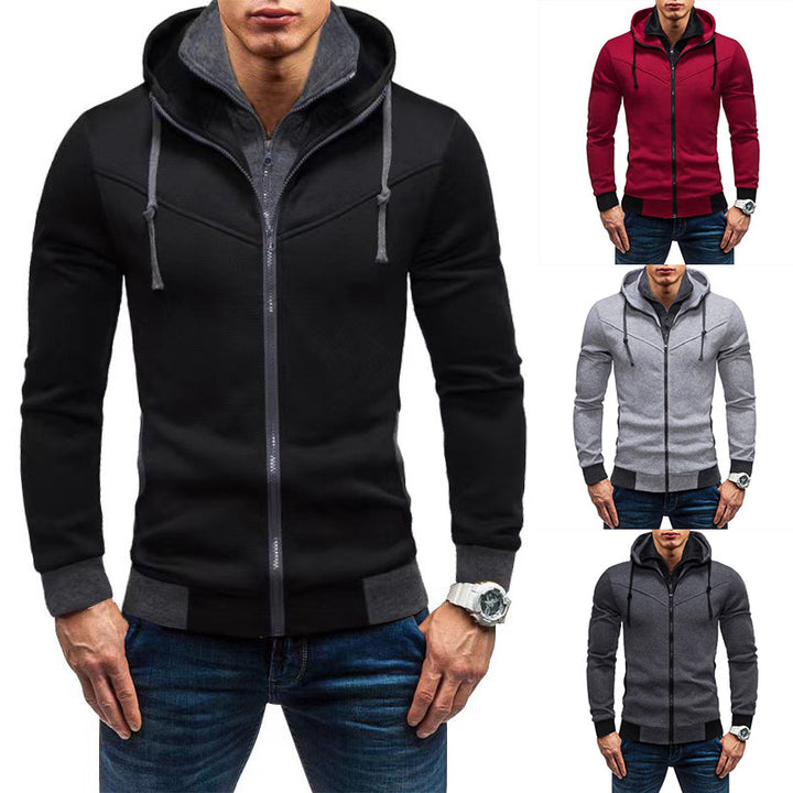 Herren Fleece-Kapuzenjacke mit stylischem Design und praktischen Taschen Aliams