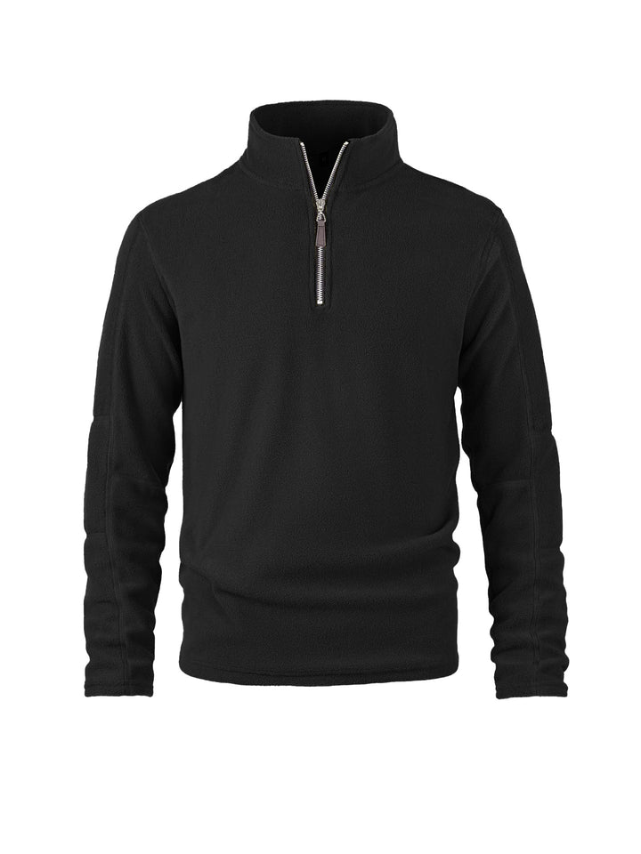 Herren Fleece-Pullover mit hohem Kragen und praktischen Reißverschlussdetails Aliams