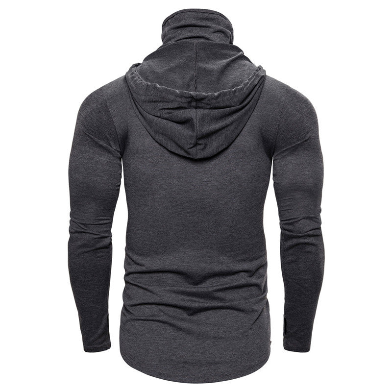 Herren Hoodie mit Skelett-Design und praktischem Gesichtsschutz Aliams