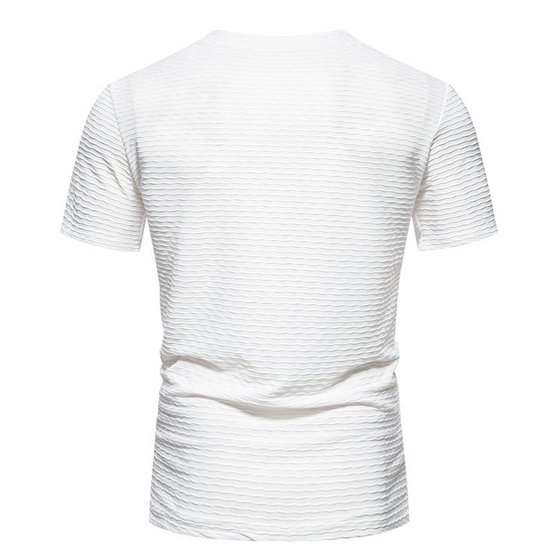 Herren V-Ausschnitt T-Shirt mit strukturiertem Design Aliams