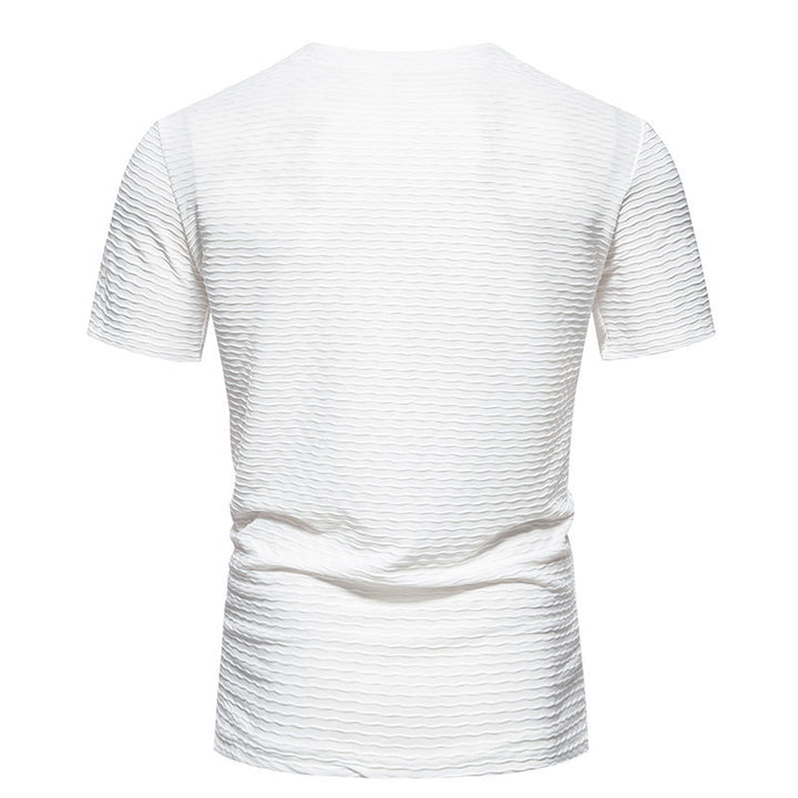 Herren V-Ausschnitt T-Shirt mit strukturiertem Design Aliams
