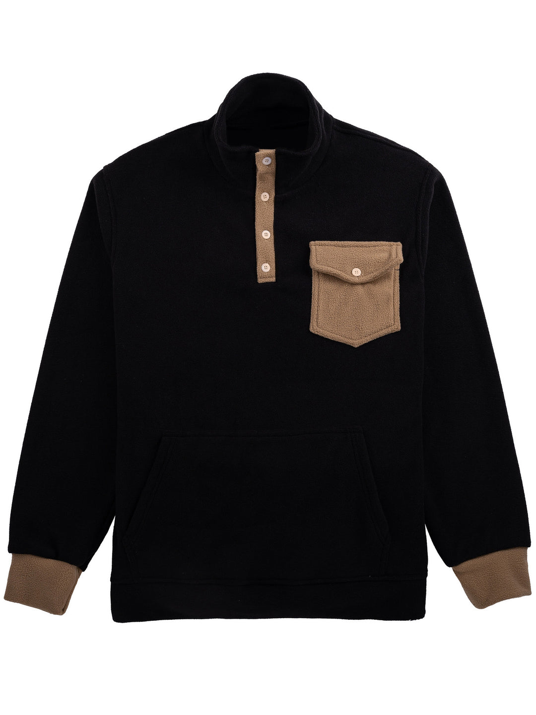 Herren Kapuzenpullover mit modernem Kragen und praktischer Tasche Aliams