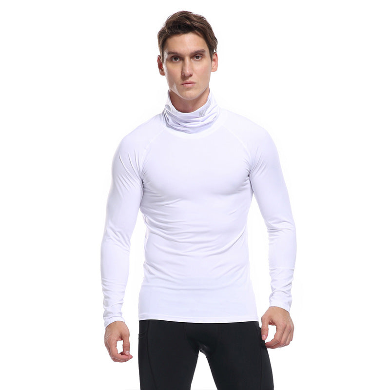 Herren Kompressor Langarmshirt mit Stehkragen Aliams
