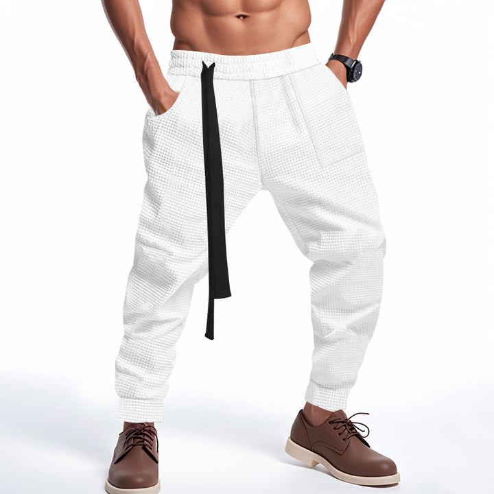 Herren stylische Freizeithose mit elastischem Bund und praktischen Taschen Aliams