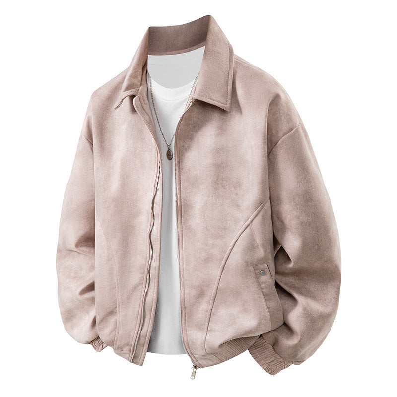 Herren bequeme Suede-Jacke Aliams