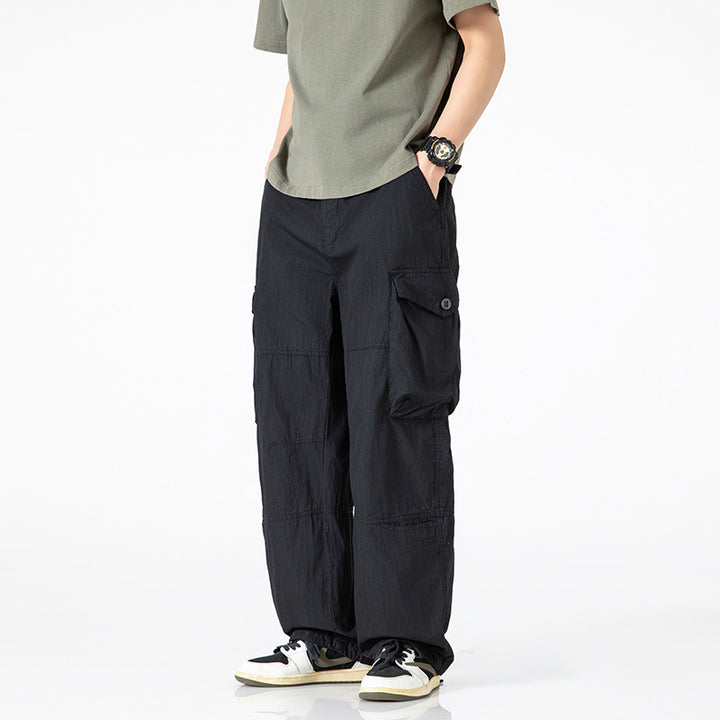 Herren bequeme Cargo-Hose mit praktischen Taschen Aliams