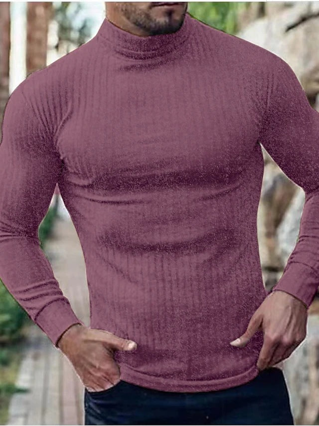 Herren Rollkragenpullover aus Rippstrick Aliams