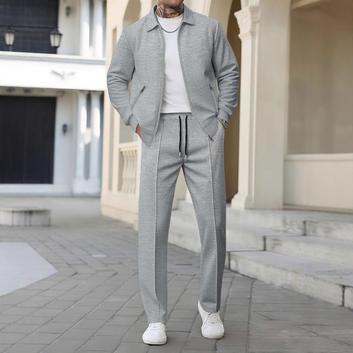 Herren Sportliches Freizeitanzug-Set mit modischem Strukturdesign Aliams